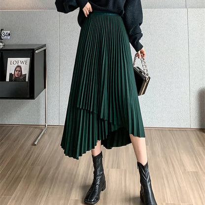 Ella | Timeless and graceful long pleated skirt