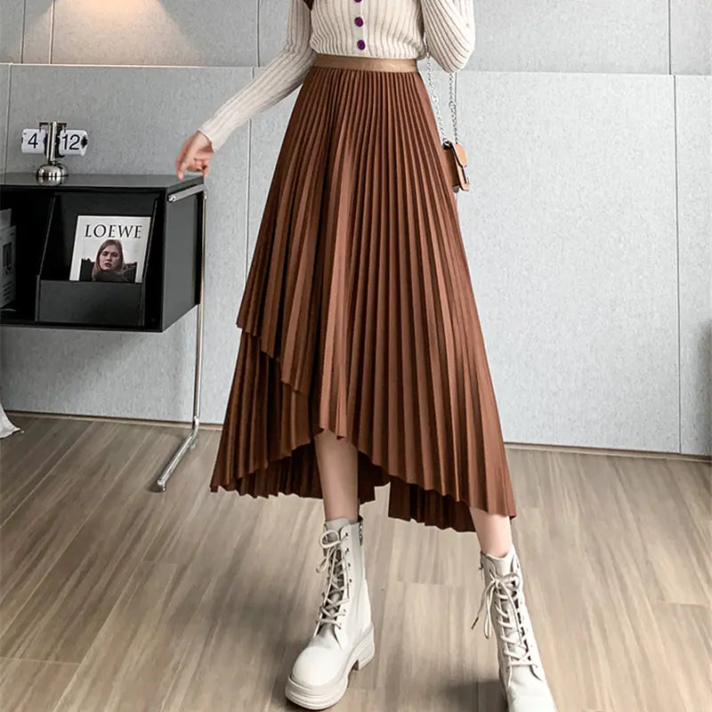 Ella | Timeless and graceful long pleated skirt