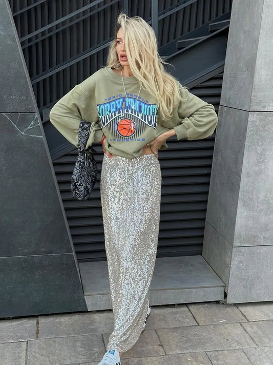 Amira | Modern elegance sequined skirt